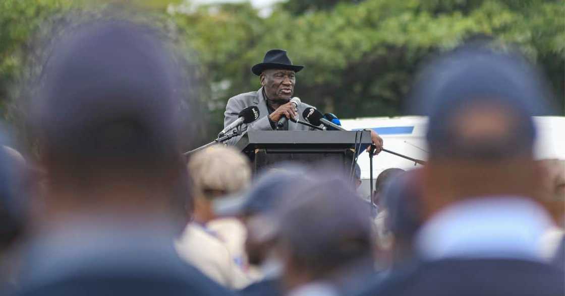Police Minister Bheki Cele addressed law enforcement ahead of EFF's national shutdown Police Minister Bheki Cele addressed law enforcement ahead of EFF's national shutdown