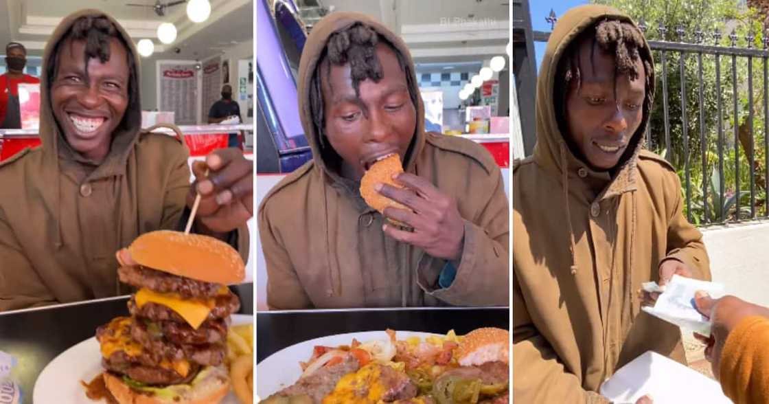 BI Phakathi, burger challenge, video, reactions