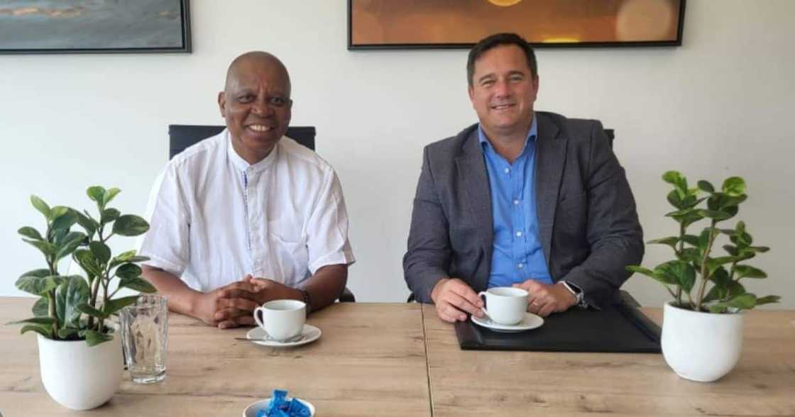 ActionSA leader Herman Mashaba and DA leader John Steenhuisen ActionSA leader Herman Mashaba and DA leader John Steenhuisen