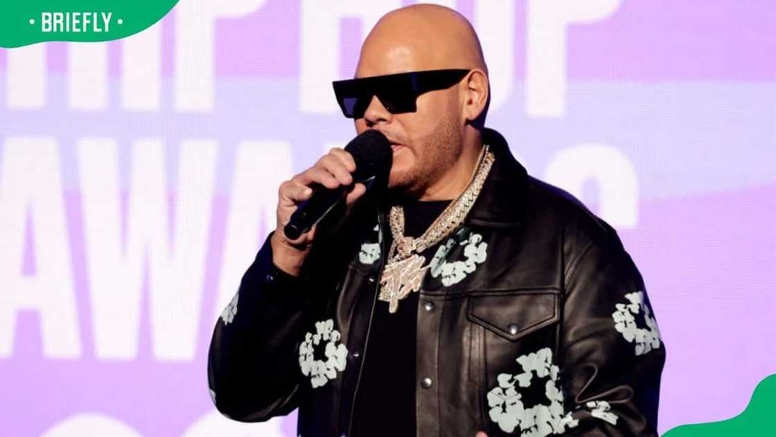 Fat Joe speaking onstage during the BET Hip Hop Awards Fat Joe speaking onstage during the BET Hip Hop Awards