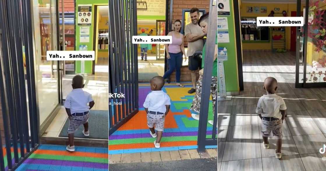 Kid goes to preschool for first time Kid goes to preschool for first time