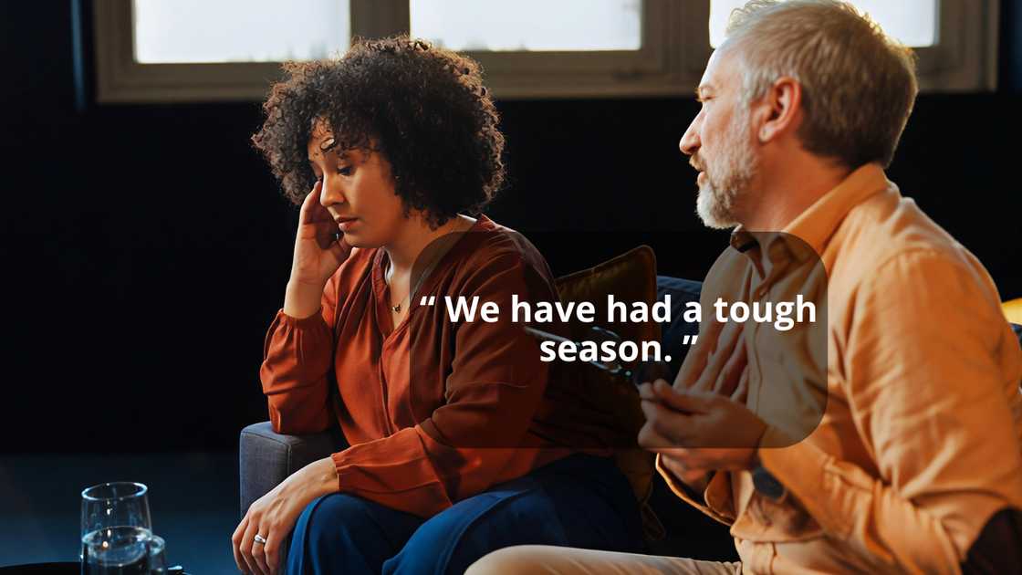 A man and woman talking A man and woman talking