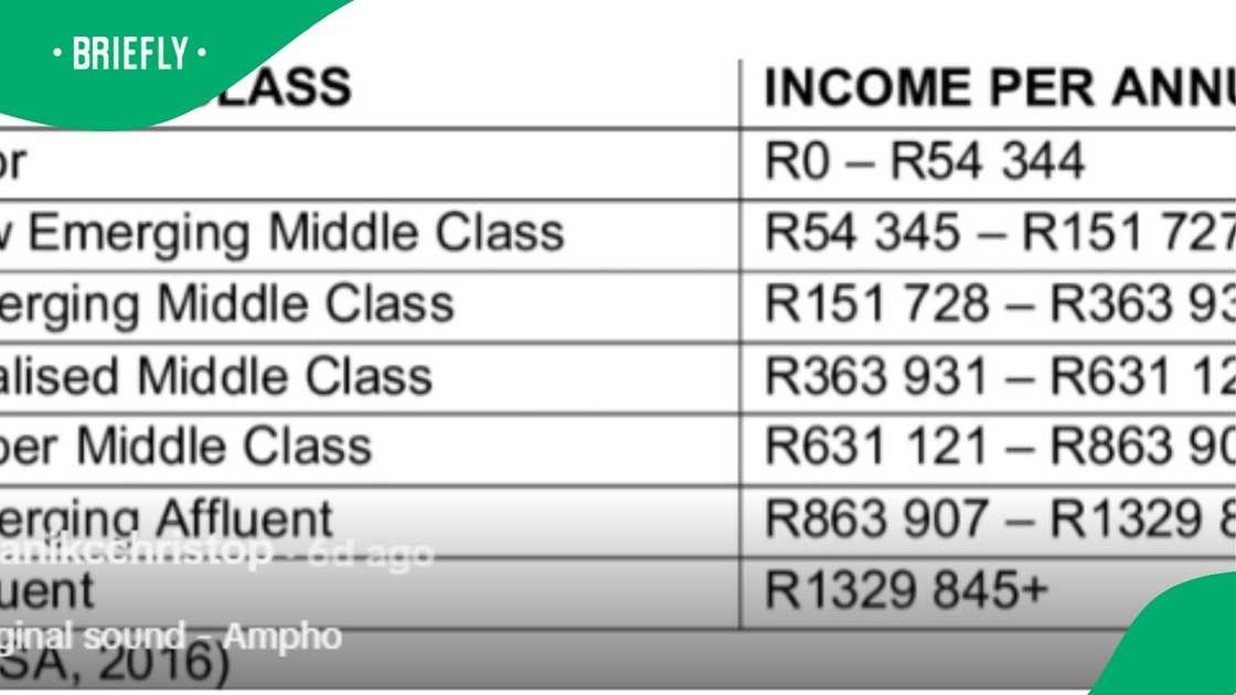 The visual also showed how much emerging affluent earners are making per annum The visual also showed how much emerging affluent earners are making per annum