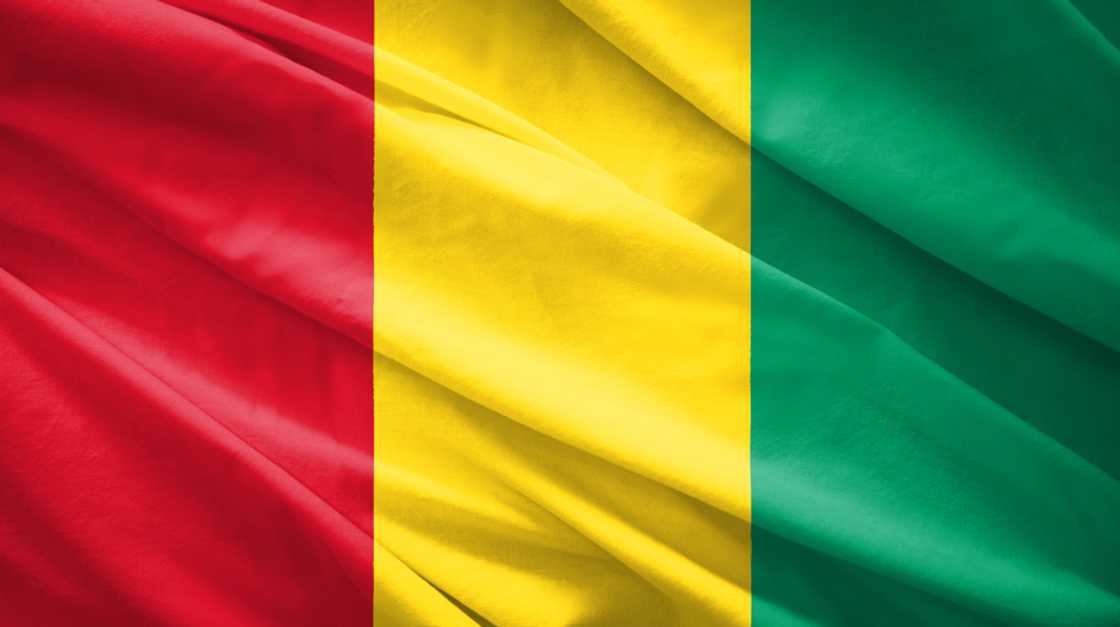 The flag of Guinea
