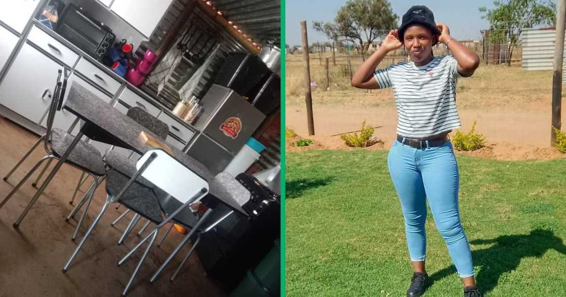 A lady in Gauteng who takes good care of her shack and decorates in nicely A lady in Gauteng who takes good care of her shack and decorates in nicely