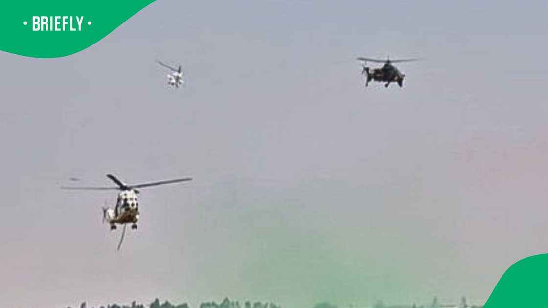 Helicopter training session by military leaves SA divided