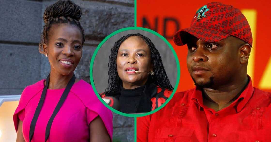 Kholeka Gcaleka, South Africa's acting public protector, arrives ahead of the state of the nation ceremony at City Hall in Cape Town Kholeka Gcaleka, South Africa's acting public protector, arrives ahead of the state of the nation ceremony at City Hall in Cape Town