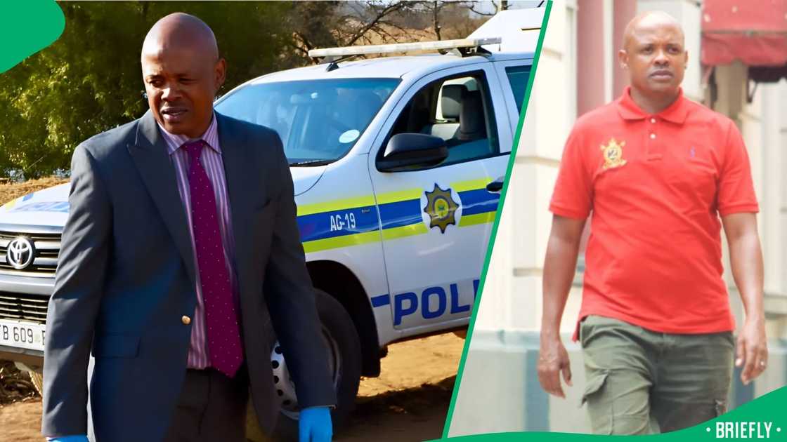 Skeem Saam actor Matthews Manamela met real officers who are his fans.