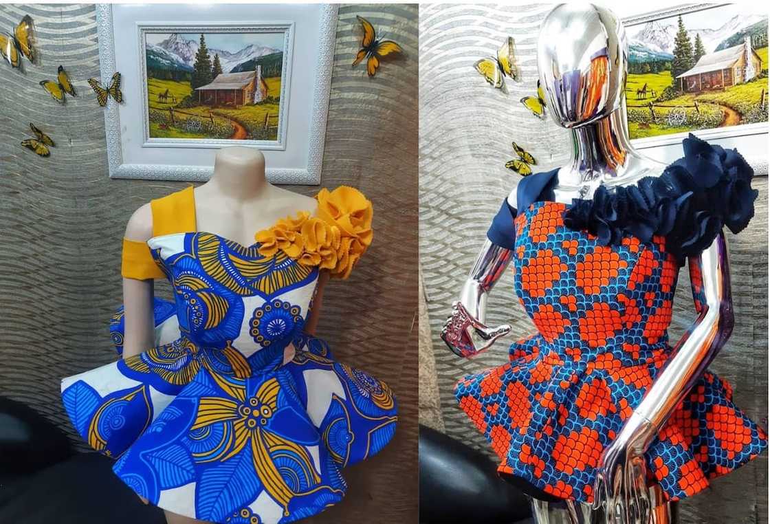 Simple Ankara tops on skirt Simple Ankara tops on skirt