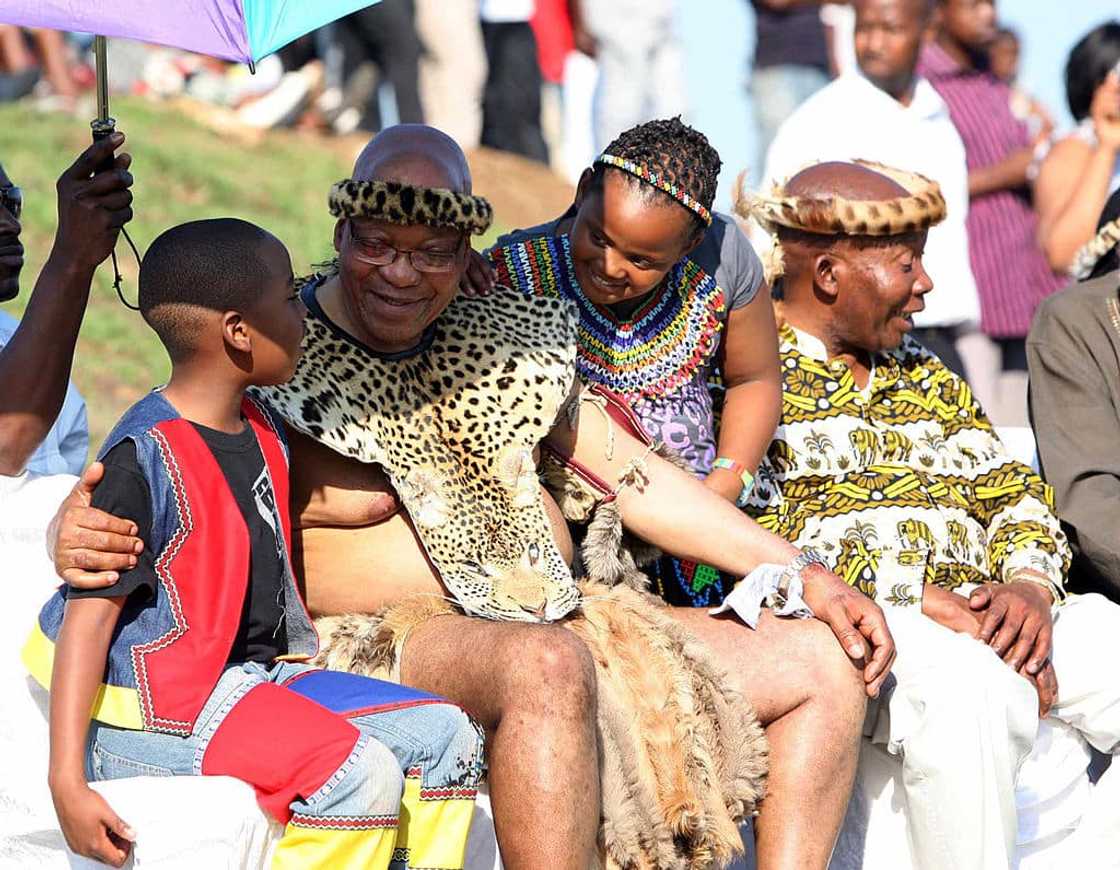 Jacob Zuma with his children Jacob Zuma with his children