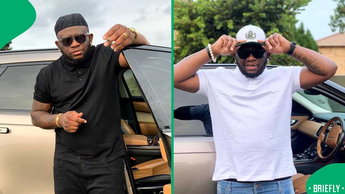 The image on the right showed Scooby Nero who claimed to own 80% of RDPs in SA standing outside The image on the right showed Scooby Nero who claimed to own 80% of RDPs in SA standing outside