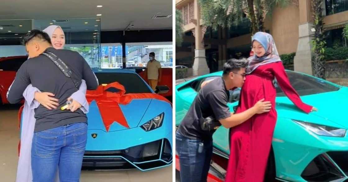 Pregnant Malaysian woman surprises husband with R4 million Lamborghini Huracan in preparation for future sleepless nights Pregnant Malaysian woman surprises husband with R4 million Lamborghini Huracan in preparation for future sleepless nights