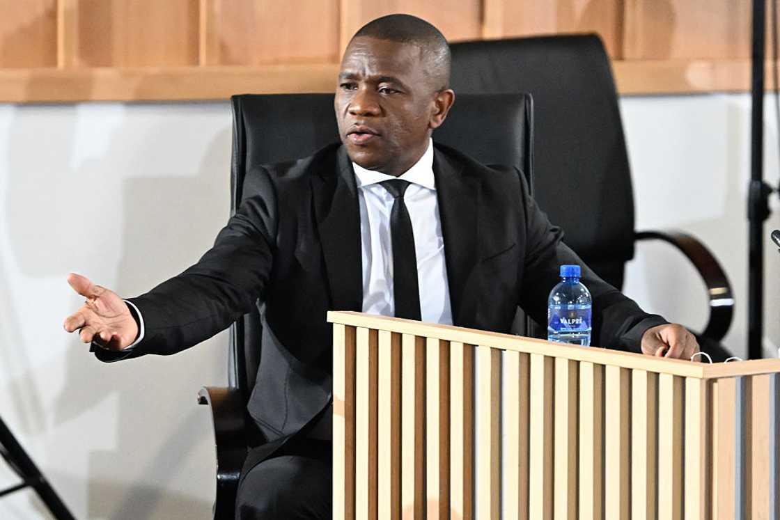 General Nhlanhla Mkhwanazi announced the actions he took against General Shadrack Sibiya