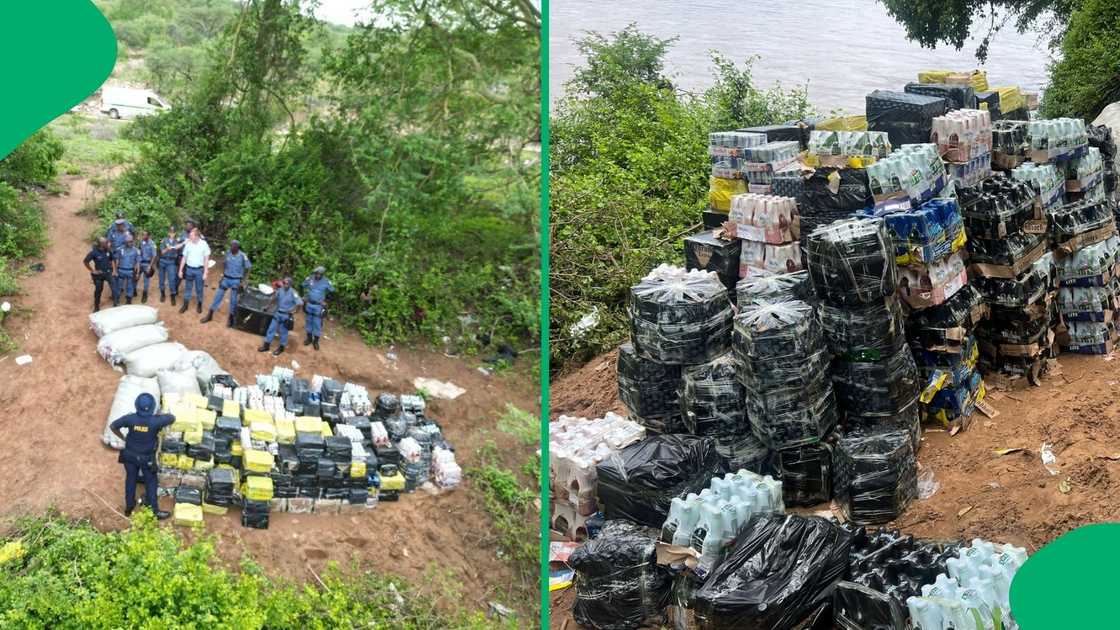 SAPS confiscated goods worth R500,000 along the Limpopo River. SAPS confiscated goods worth R500,000 along the Limpopo River.