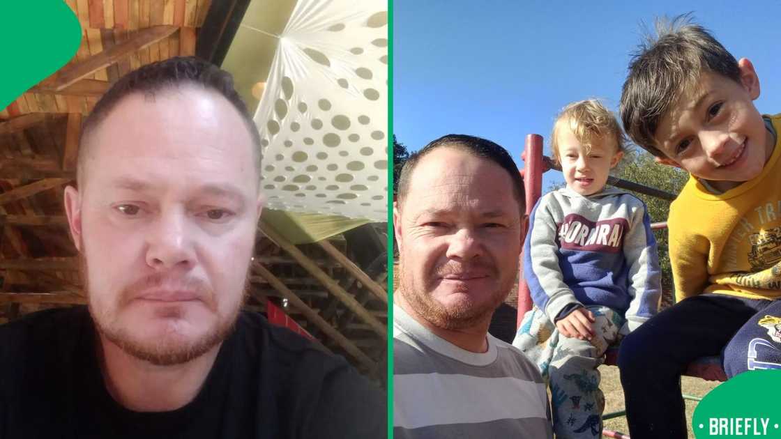 The visual on the right showed the late Witness D and his two sons The visual on the right showed the late Witness D and his two sons