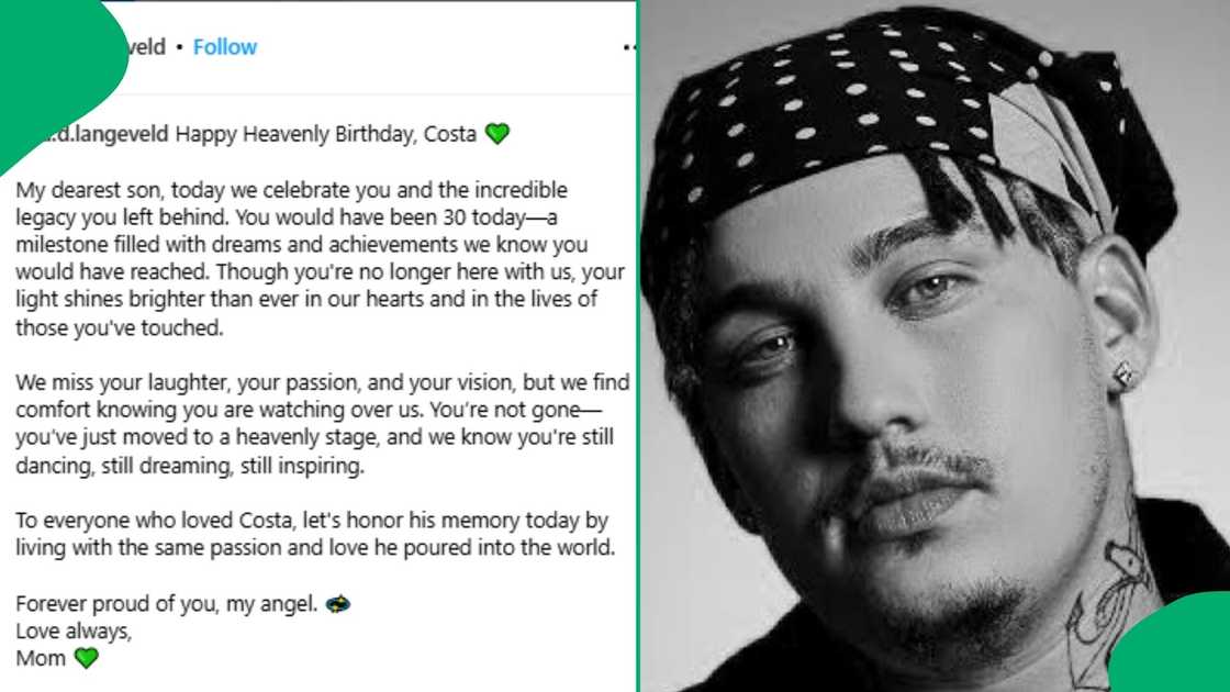 Costa Titch's mom remember's him on his birthday Costa Titch's mom remember's him on his birthday