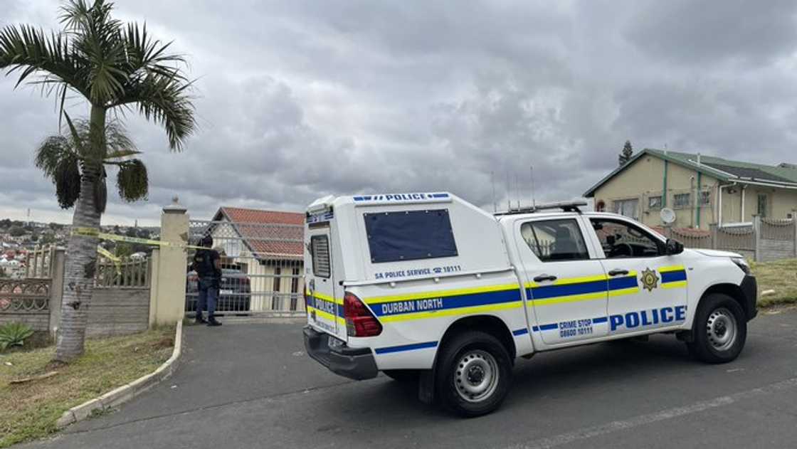 KZN police at the residence of man who allegedly threatened to blow up a Durban mall on social media. KZN police at the residence of man who allegedly threatened to blow up a Durban mall on social media.