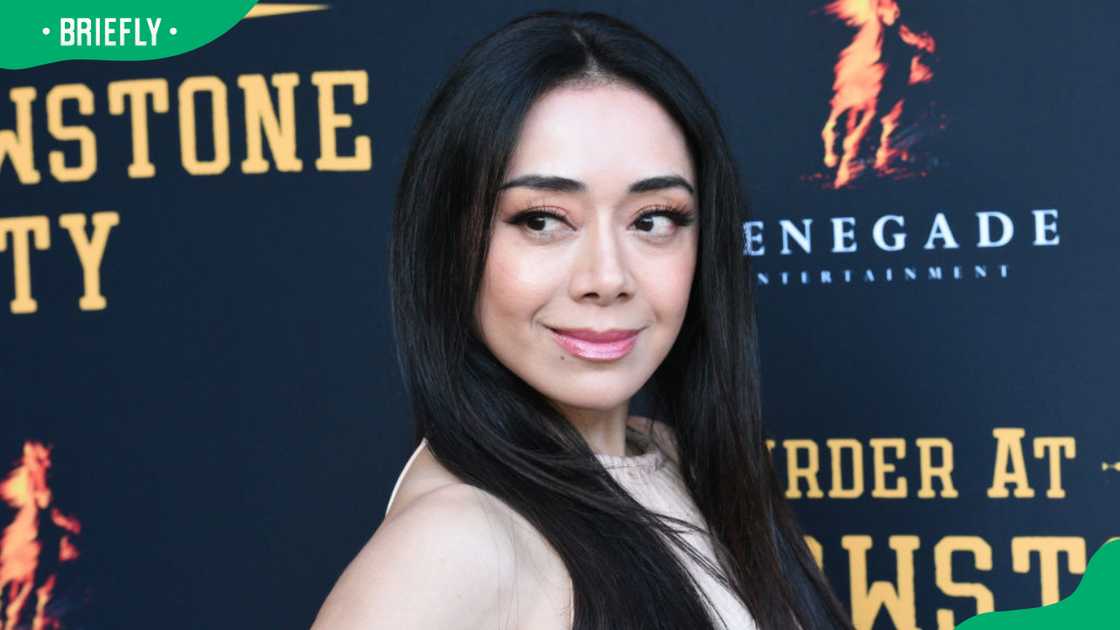 Actor Aimee Garcia during the 2022 premiere of Murder At Yellowstone City at Harmony Gold Actor Aimee Garcia during the 2022 premiere of Murder At Yellowstone City at Harmony Gold
