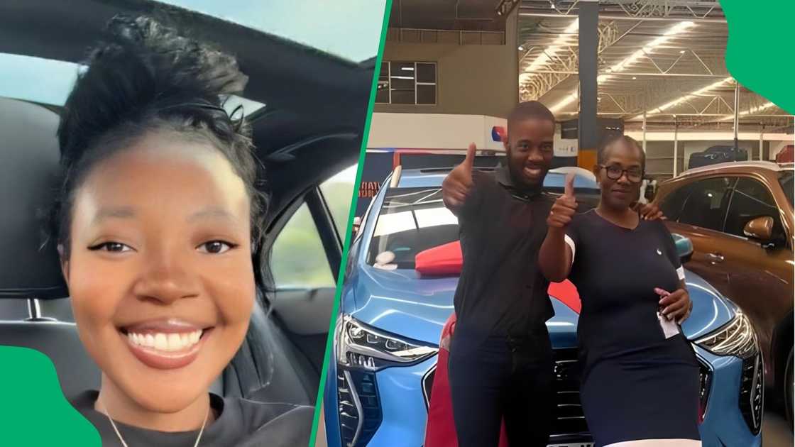 A woman bought her mother a new car.