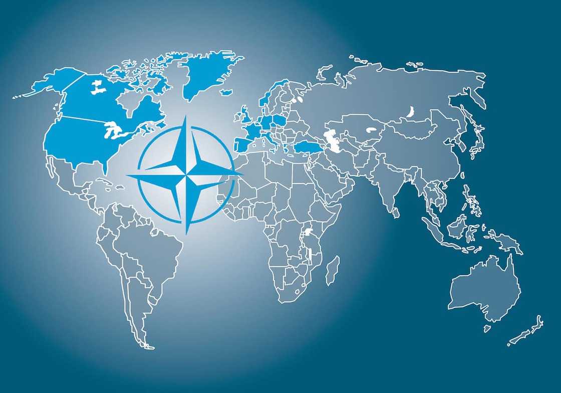The North Atlantic Treaty Organization map The North Atlantic Treaty Organization map