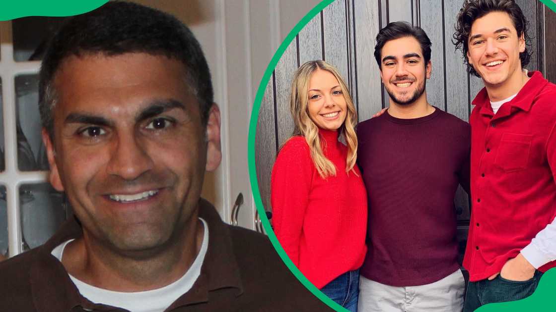 Belmont Cameli's late father, Joseph (L). The actor and his siblings, Patrick and Julie (R) Belmont Cameli's late father, Joseph (L). The actor and his siblings, Patrick and Julie (R)