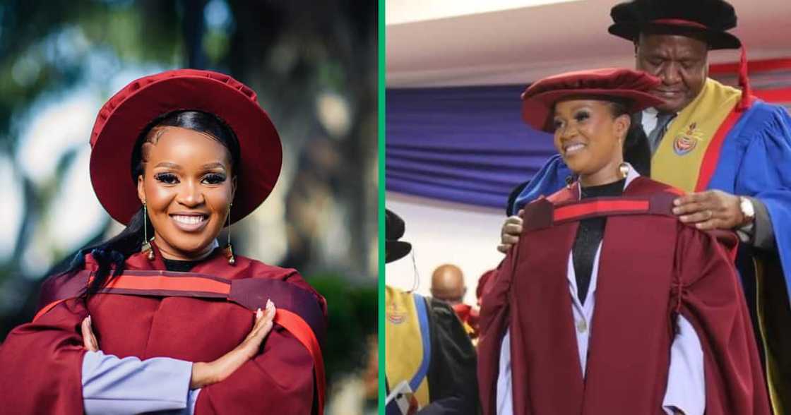 The lady obtained a PhD in Nursing from the University of Venda The lady obtained a PhD in Nursing from the University of Venda