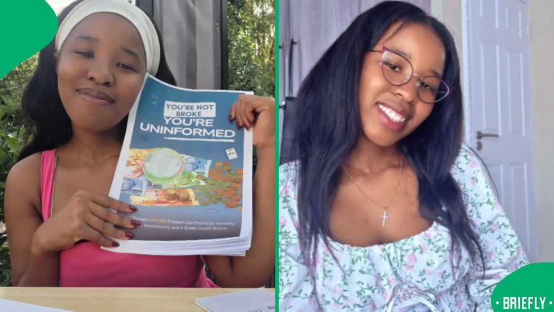 The picture on the right captured Sakhile smiling