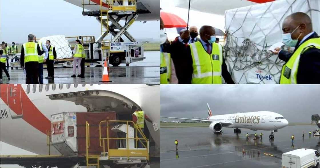 Breaking: South Africa receives first batch of Covid-19 vaccines Breaking: South Africa receives first batch of Covid-19 vaccines