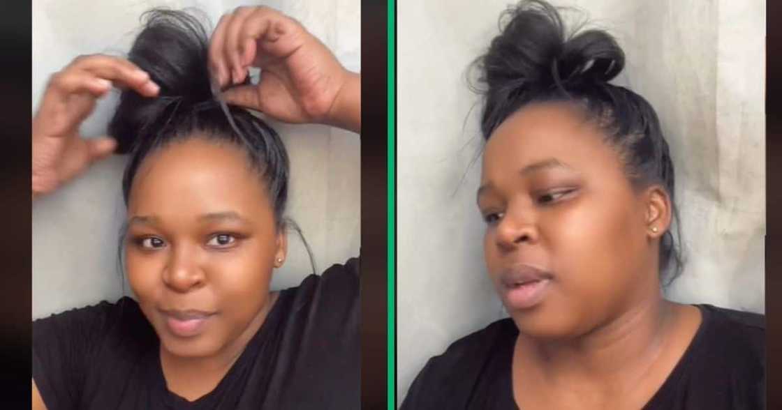 TikTok video of woman pretending to be American but her mother interrupted the video in isiZulu