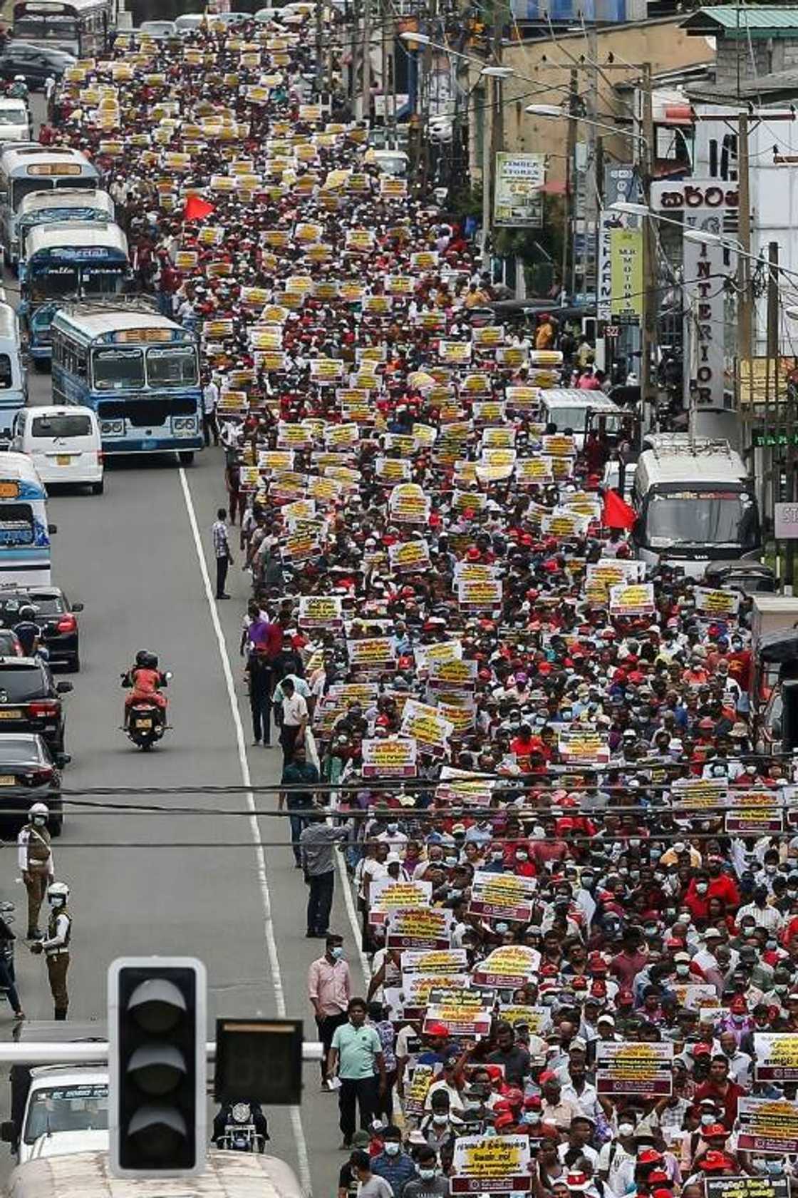 Sri Lankans have poured into the streets -- as they did in Colombo in this image from August 20, 2022 -- over months of unrest protesting the government amid the island nation's worst-ever economic crisis Sri Lankans have poured into the streets -- as they did in Colombo in this image from August 20, 2022 -- over months of unrest protesting the government amid the island nation's worst-ever economic crisis