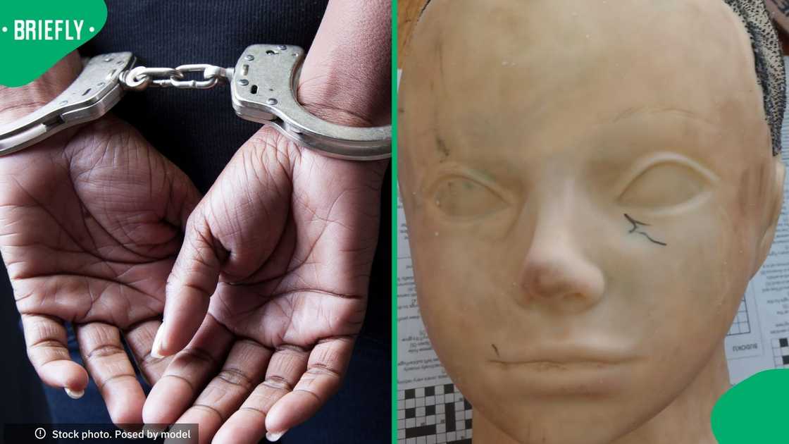 A woman was arrested after cocaine was found inside a hairdresser's doll head