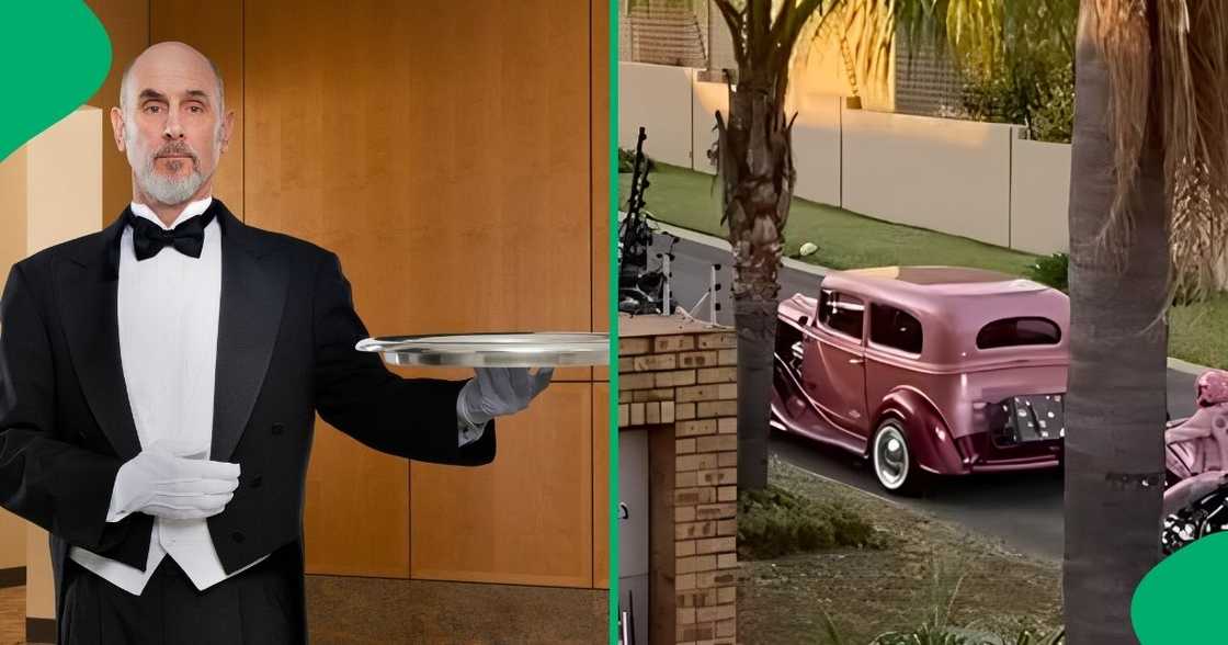 Lady rides in classy matric ball car Lady rides in classy matric ball car