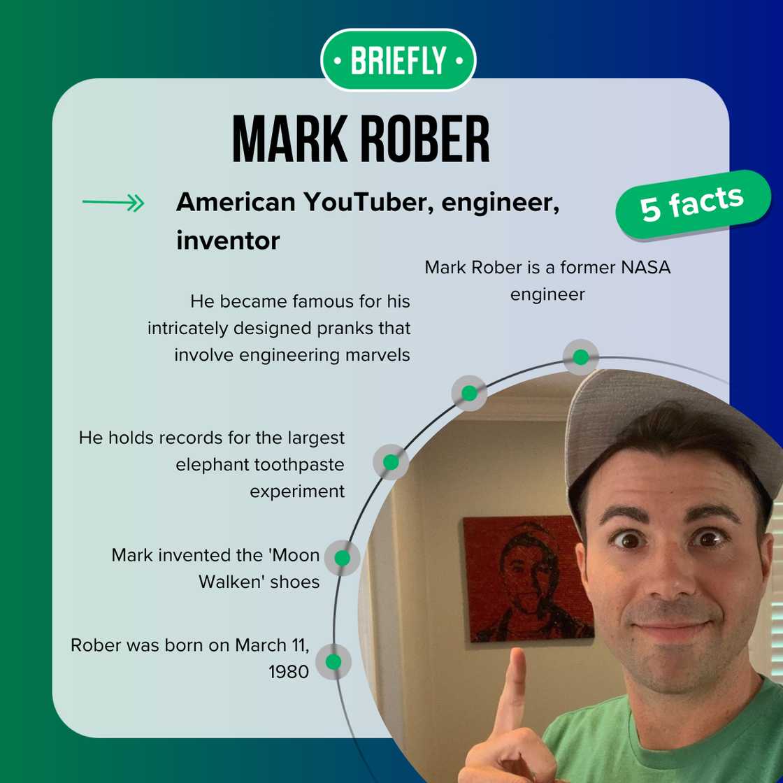 Mark Rober showing some of his work