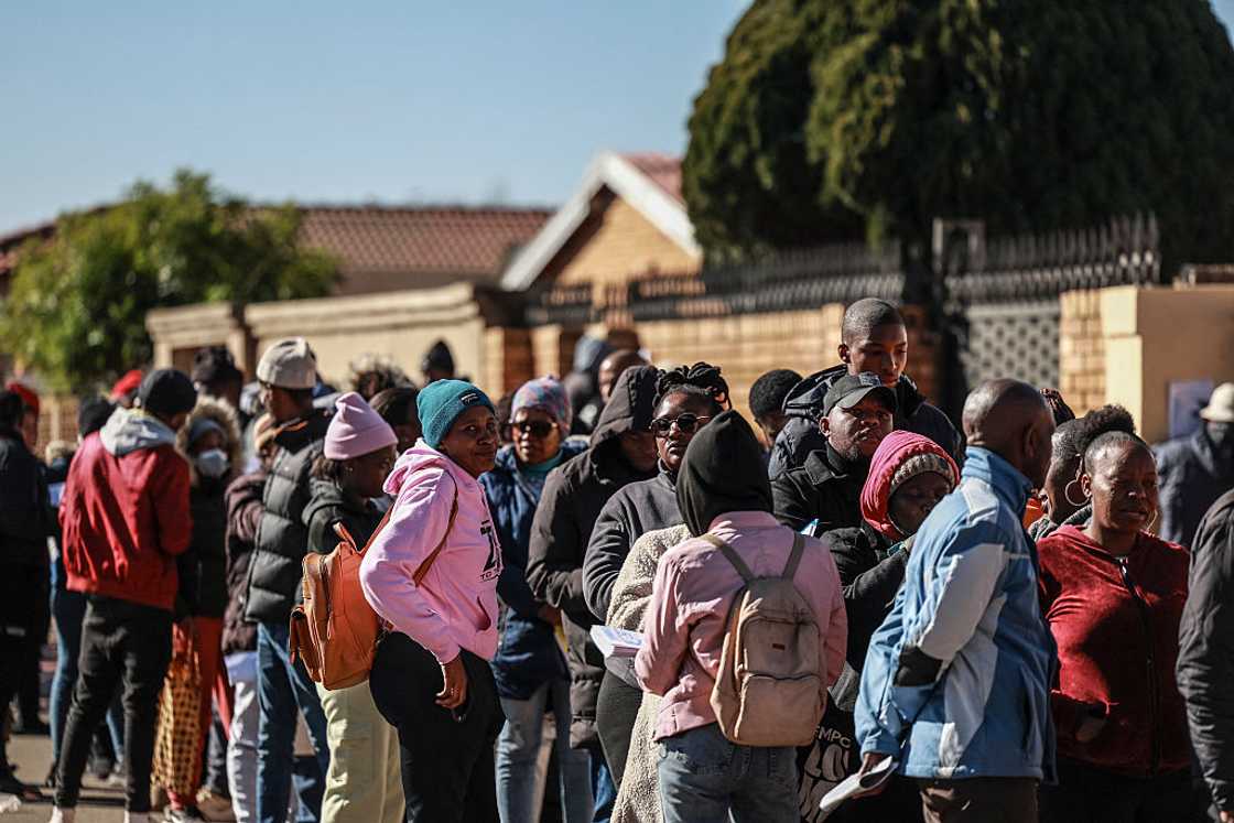 Hundreds of unemployed youth in the country line up every day to seek respite from joblessness