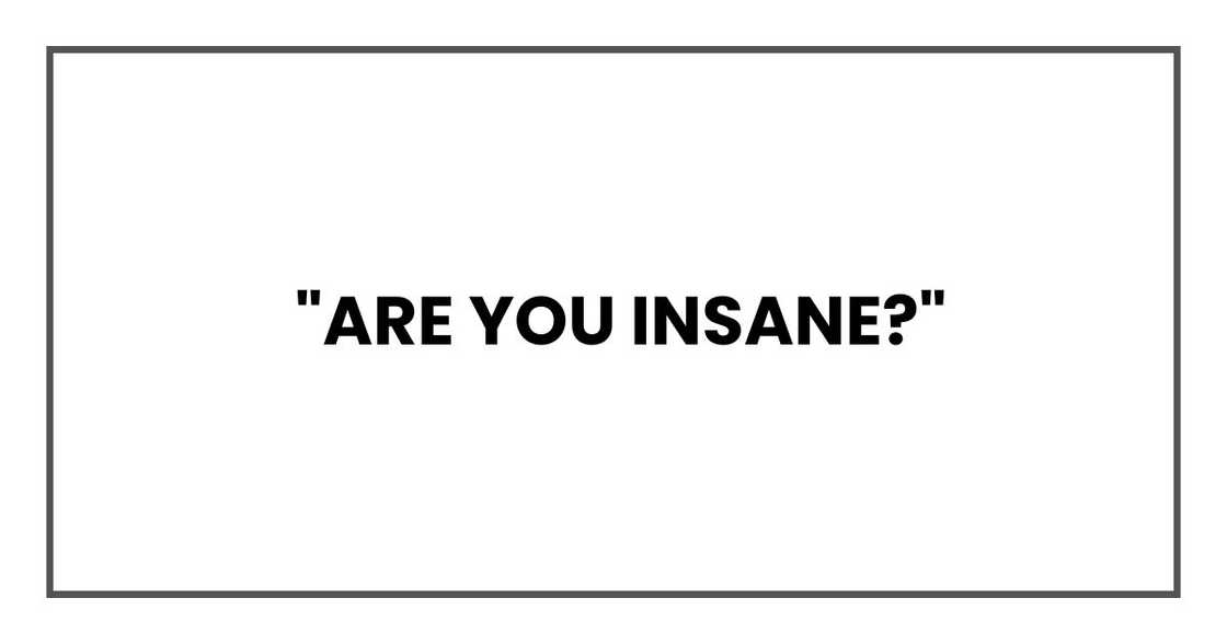 Are you insane?