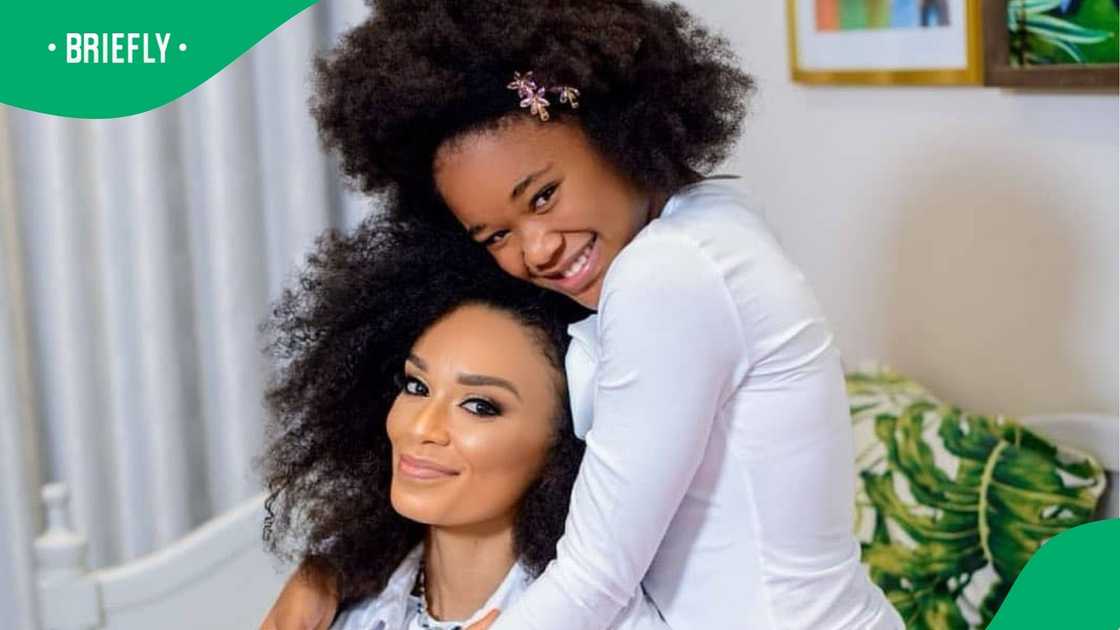 Pearl Thusi with her daughter Thando Pearl Thusi with her daughter Thando