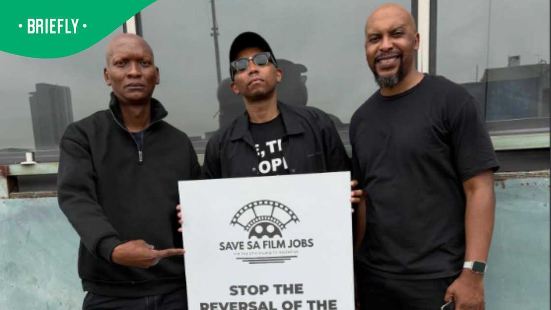 Actors marched outside parliament.