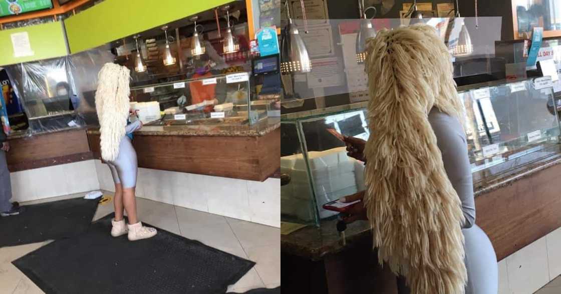 Haibo: Local Lady's Hairdo Leaves Mzansi with Many Raised Eyebrows Haibo: Local Lady's Hairdo Leaves Mzansi with Many Raised Eyebrows