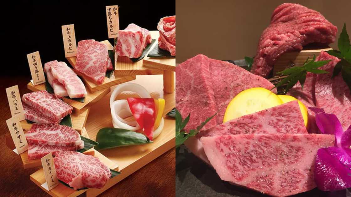 Sendai Wagyu beef on display Sendai Wagyu beef on display