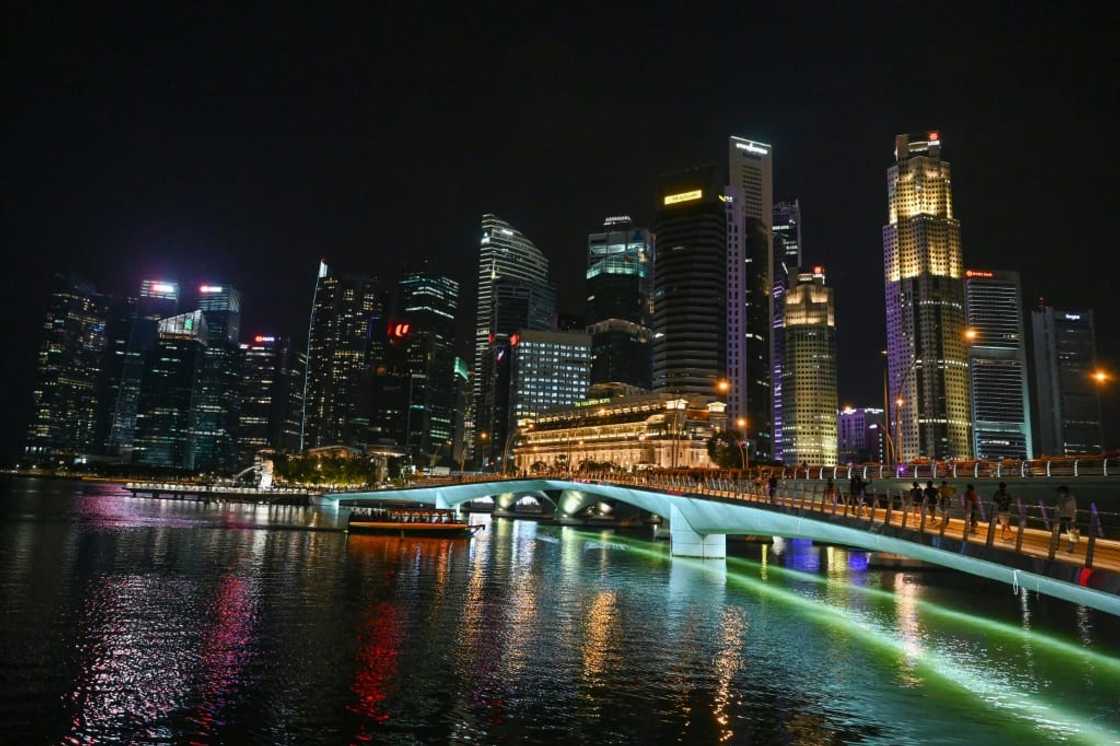 The skyline of Singapore -- police said the wanted South Korean Do Kwon was "currently not in" the city-state The skyline of Singapore -- police said the wanted South Korean Do Kwon was "currently not in" the city-state