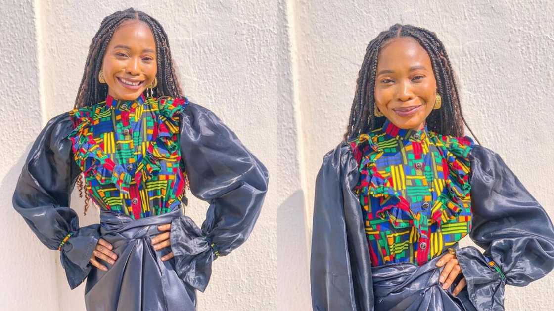 Ankara and silk top Ankara and silk top