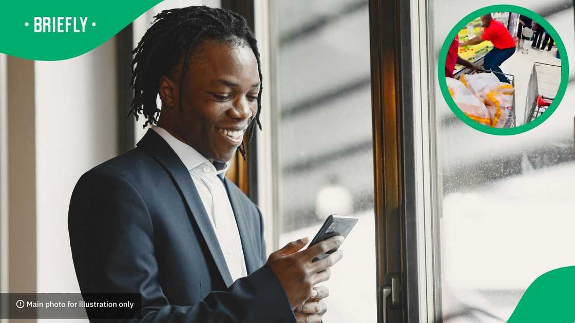 He picked up cereals, cooking oils, eggs, chicken, washing powder, yoghurt, and other much-needed items He picked up cereals, cooking oils, eggs, chicken, washing powder, yoghurt, and other much-needed items