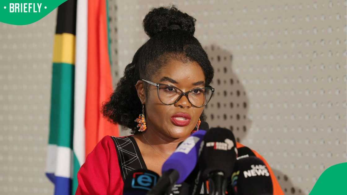 Higher Education Minister Nobuhle Nkabane speaking to the media where she confirmed government's plans to send students to China. Higher Education Minister Nobuhle Nkabane speaking to the media where she confirmed government's plans to send students to China.