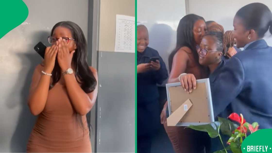 A screenshot of the viral TikTok video showing the emotional surprise moment that moved South Africans A screenshot of the viral TikTok video showing the emotional surprise moment that moved South Africans