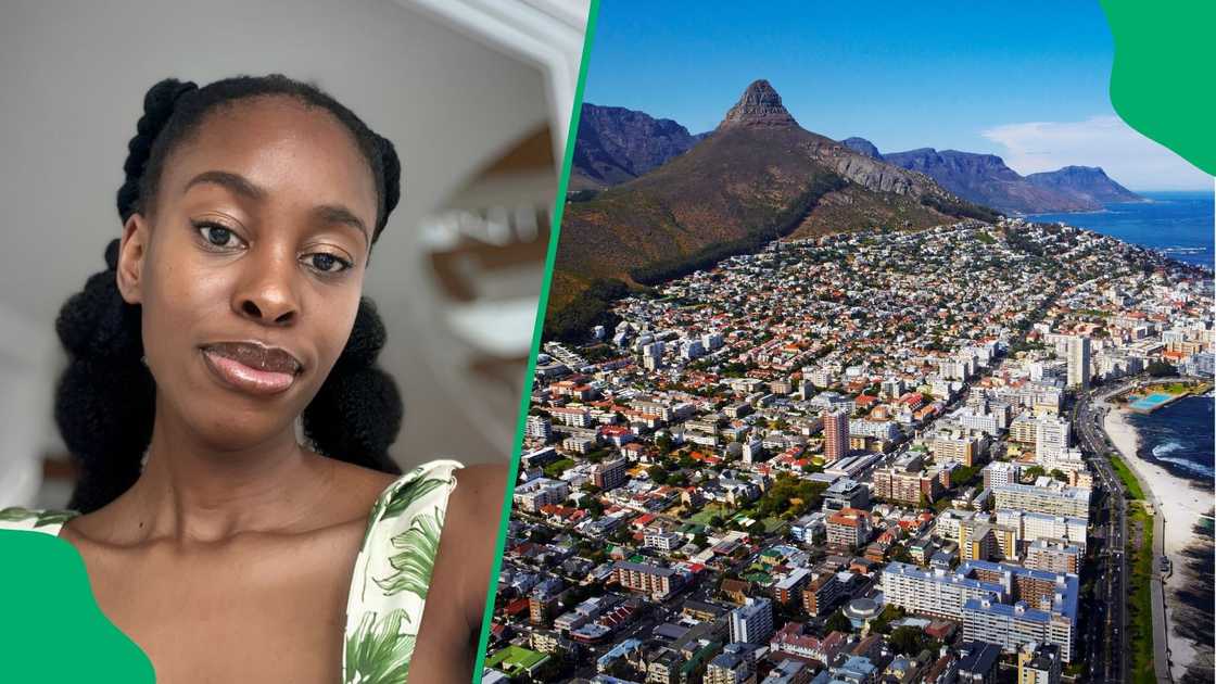 A woman shared her troubles with Cape Town. A woman shared her troubles with Cape Town.