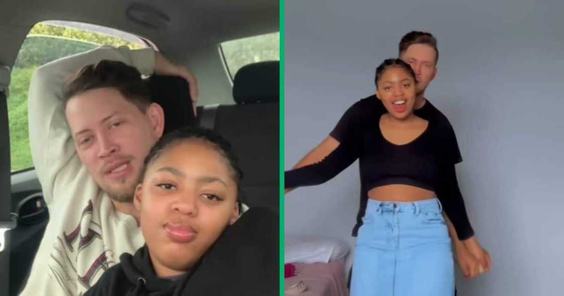 Couple dancing in a TikTok video