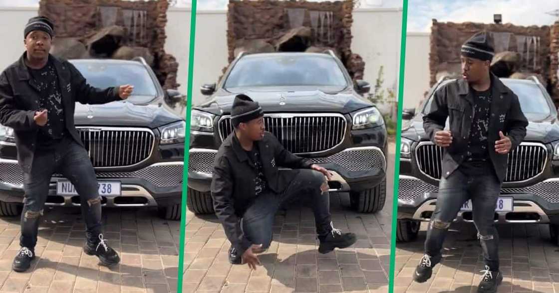 Andile Mpisane dancing to his 'Umakhwapheni' challenge on TikTok. Andile Mpisane dancing to his 'Umakhwapheni' challenge on TikTok.