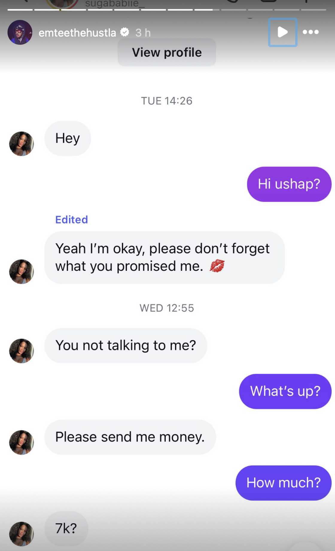 Emtee has been exchanging steamy messages with women