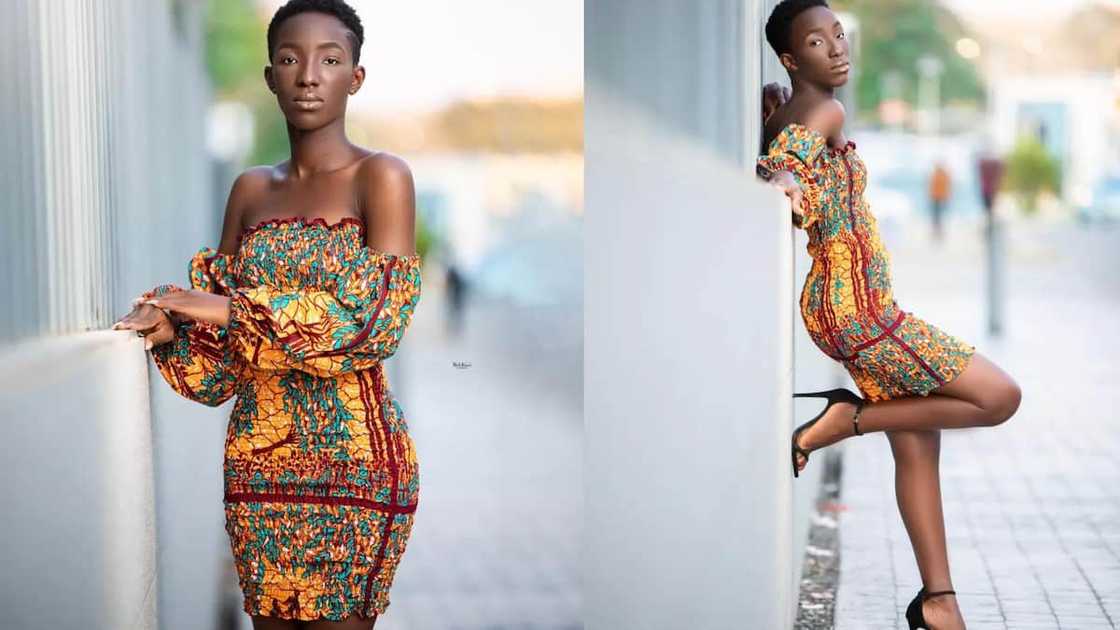 Yellow stretchy off-shoulder ensemble Yellow stretchy off-shoulder ensemble