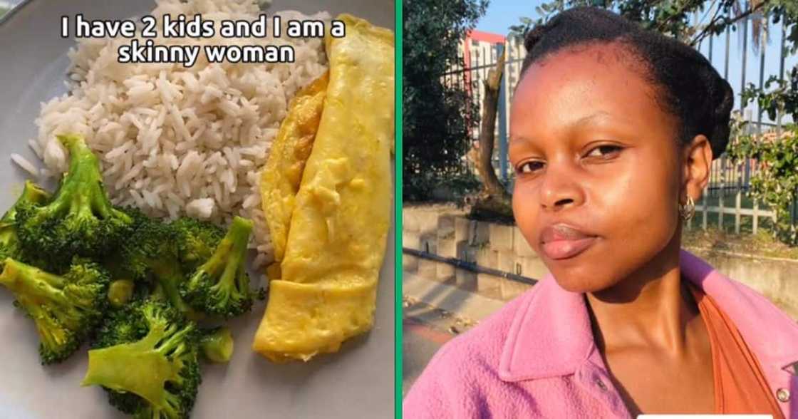 skinny mom of 2 meal tracks in TikTok video skinny mom of 2 meal tracks in TikTok video